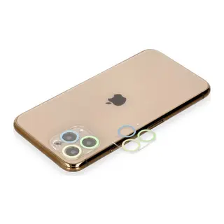 İphone 11 Pro Renkli Kamera Lens Koruma Cam - Yeşil-sarı