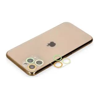 İphone 11 Pro Renkli Kamera Lens Koruma Cam - Pembe-mavi