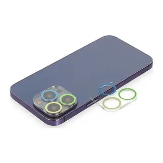 İphone 12 Pro Renkli Kamera Lens Koruma Cam - Yeşil-sarı