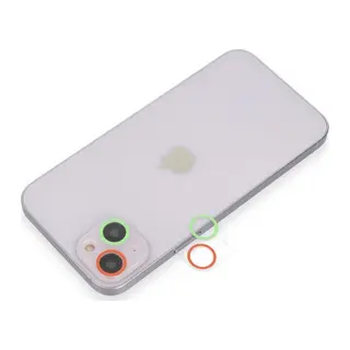 İphone 13 Renkli Kamera Lens Koruma Cam - Yeşil-pembe