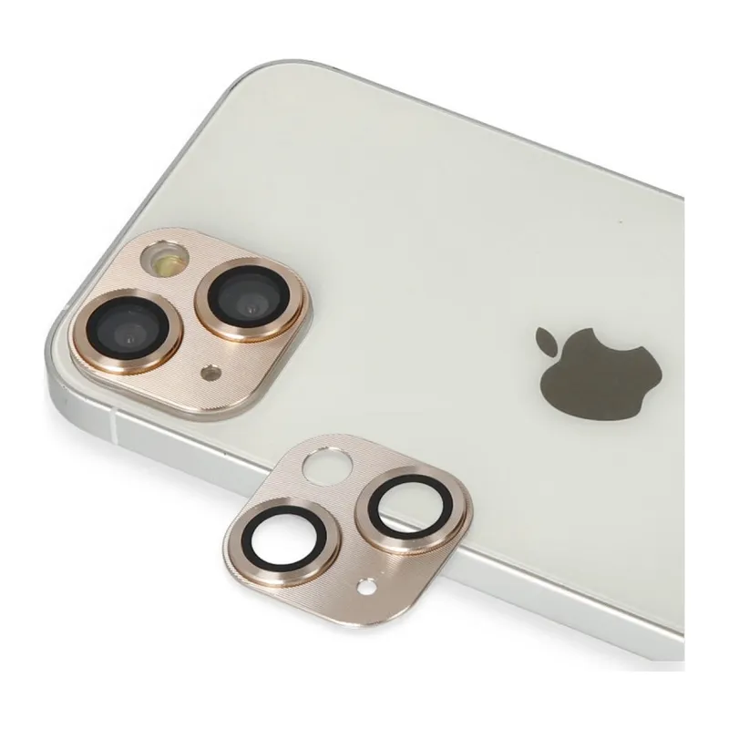 İphone 13 Pers Alüminyum Kamera Lens - Gold