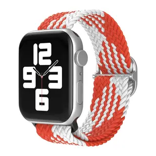 Watch 20mm Kordon - Beyaz-kırmızı
