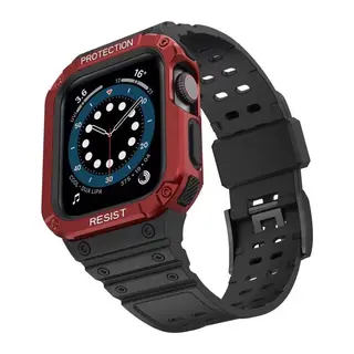 Watch 42mm Kr401 Silikon Kordon - Siyah-kırmızı
