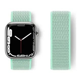Watch 42mm Hasırlı Cırtcırtlı Kordon - Turkuaz