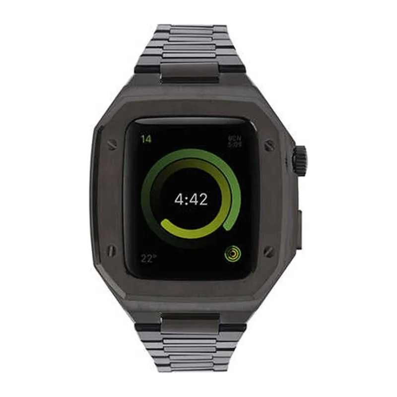 Watch 44mm Metal Petek Kasalı Kordon - Siyah