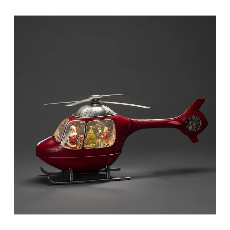 Helikopter Tasarımlı Işıklı Müzikli Kar Küresi Aalk1826