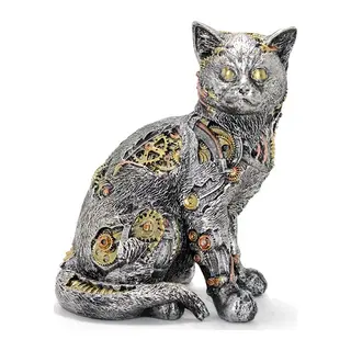 Steampunk Polyester Kedi Figürü Alk2454