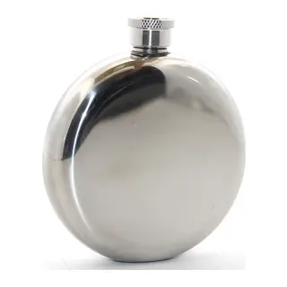 Paslanmaz Çelik Yuvarlak 5 Oz Tekli Matara Alk2676