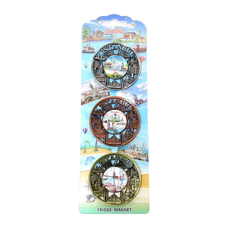 İstanbul Temalı Metal Magnet 3'lü Set Alk2890