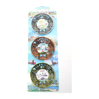 İstanbul Temalı Metal Magnet 3'lü Set Alk2891