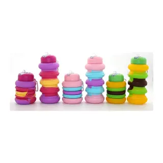 Katlanabilir Portatif Silikon Su Şişesi 500 Ml Alk3138
