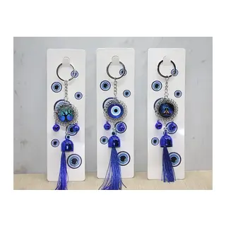 Metal Nazar Boncuğu Anahtarlık Alk3496