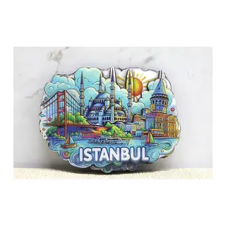 Ahşap İstanbul Temalı Magnet Alk4361