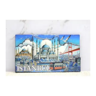 Ahşap İstanbul Temalı Magnet Alk4362