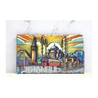 Ahşap İstanbul Temalı Magnet Alk4365