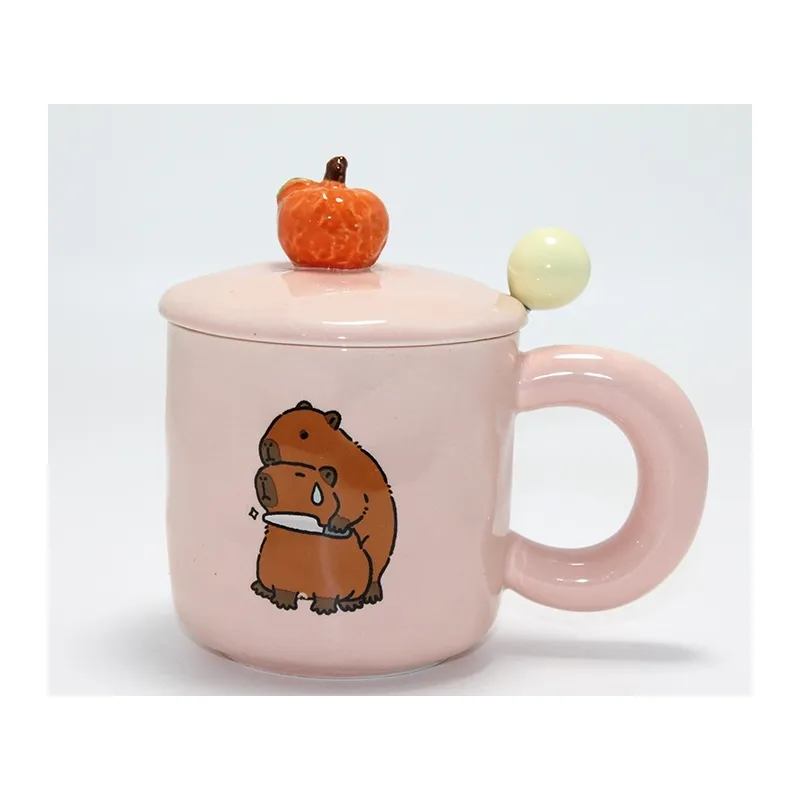 3d Capybara Desenli Porselen Kupa Bardak Alk4504