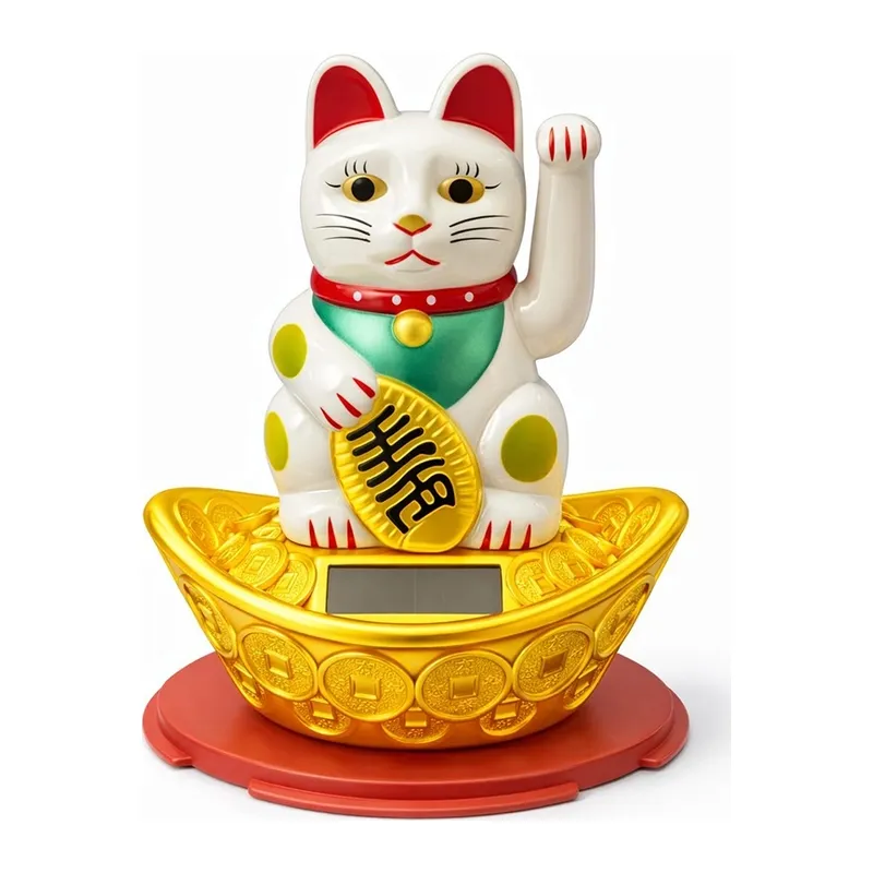 Güneş Enerjili Sallanan Şans Kedisi - Maneki Neko Alk4522