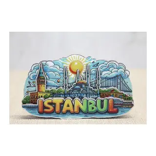 Ahşap İstanbul Temalı Magnet Alk4601
