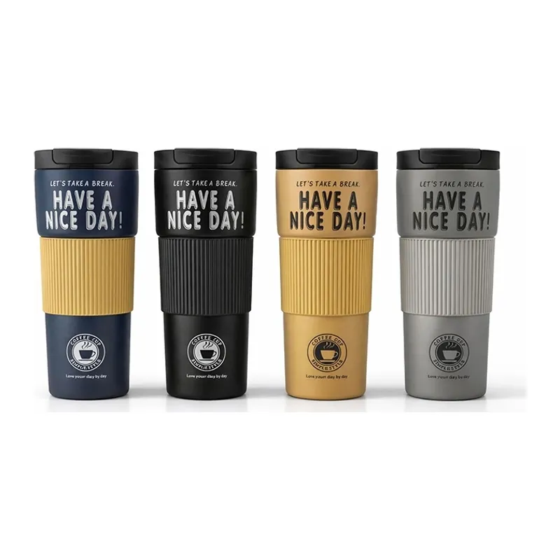 600 Ml Have A Nice Day" 600 Ml Çift Katmanlı Paslanmaz Çelik Termos Mug Alk4624