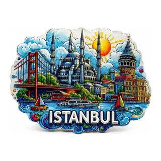 İstanbul Temalı Silikon Buzdolapı Süsü Magnet Alk5373
