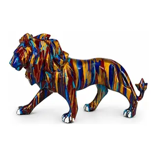Renkli Dekoratif Polyester Aslan Figürü Alk5454