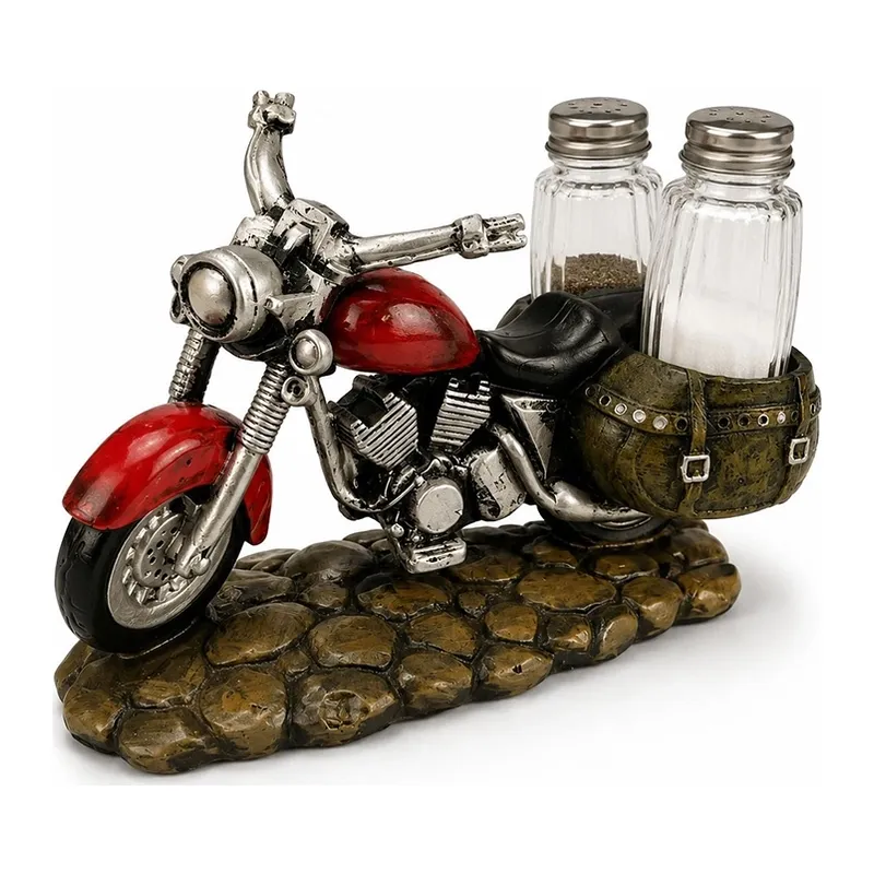 Polyester Motosiklet Figürlü Tuzluk Biberlik Seti Alk5614