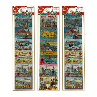 İstanbul Temalı Silikon Buzdolapı Süsü Magnet 6'lı Set Alk5809