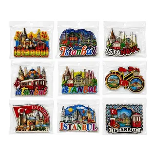 İstanbul Temalı Ahşap Buzdolapı Süsü Magnet Alk5825