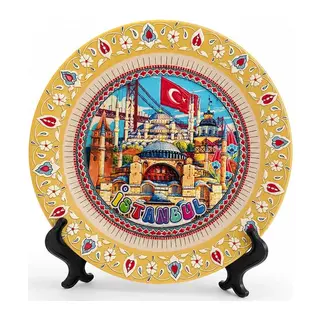 İstanbul Temalı Porselen Dekoratif Tabak 18 Cm Alk5842