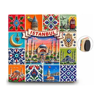 İstanbul Temalı Polyester Magnet Alk5869
