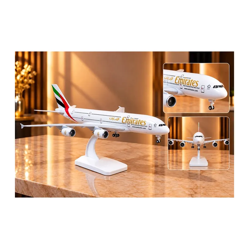 Metal Emirates Airbus Yolcu Uçağı Maketi Standlı Dekoratif Alk6140