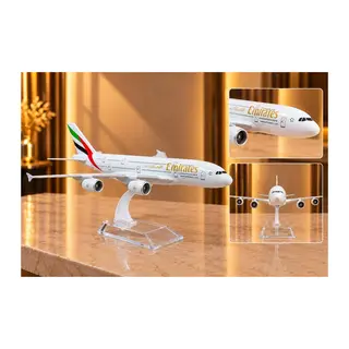 Metal Emirates Airbus Yolcu Uçağı Maketi Standlı Dekoratif Alk6141