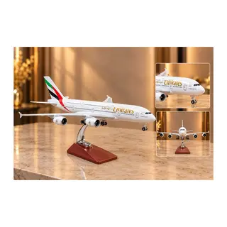 Metal Emirates Airbus Yolcu Uçağı Maketi Standlı Dekoratif Alk6143