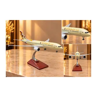 Metal Etihad Airways Yolcu Uçağı Maketi Standlı Dekoratif Alk6150
