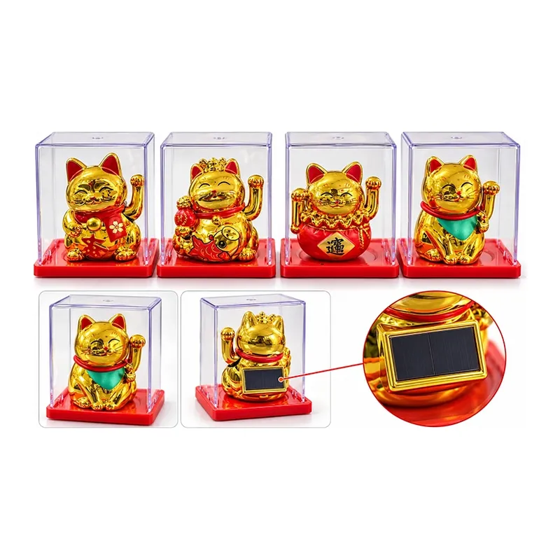 Güneş Enerjili Sallanan Şans Kedisi - Maneki Neko Alk6160