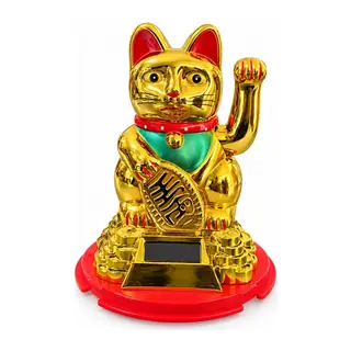 Güneş Enerjili Sallanan Şans Kedisi - Maneki Neko Alk6161