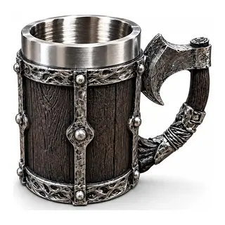 Viking Balta Kulplu 3d Paslanmaz Çelik Kupa Bardak Alk6263