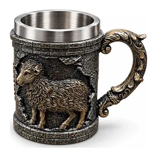 Figürlü 3 D Kabartmalı Paslanmaz Çelik Kupa Bardak Alk6338