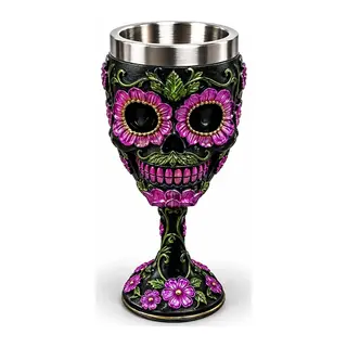 Day Of The Dead Şeker Kuru Kafa Tasarımlı 3d Çelik Kadeh Bardak Alk6513