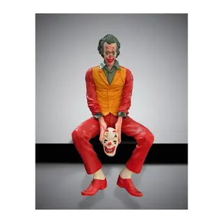 Joker Palyaço Maskeli Oturan Dekoratif Figür 15 Cm Alk6606