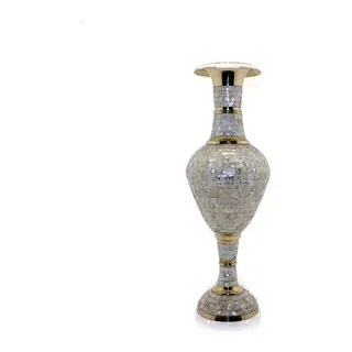 Pirinç Sedefli Vazo 60 Cm Ksk130