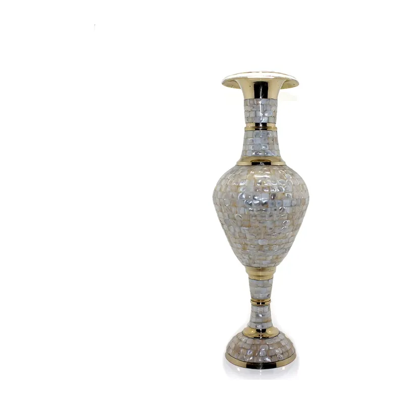 Pirinç Sedefli Vazo 90 Cm Ksk131