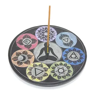 Obsidian Taşı 7 Çakra (Chakra) Tasarımı Tütsülük Ksk2214