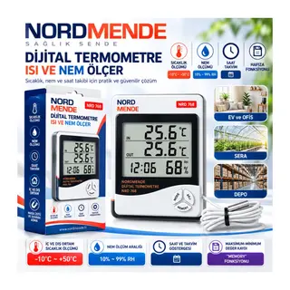 Nrd 768 Dijital İç Dış Ortam Termometre Ve Nem Ölçer