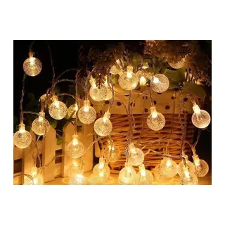 5m 28 Led Kristal Top Gün Işığı Şeffaf Kablo Fişli Eklemeli Mz-18-14