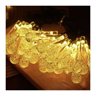 7m 50 Led Damla 8 Fonksiyonlu Solar Panelli-gün Işığı
