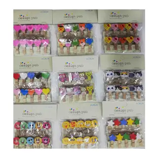 10'lu Şekilli Ahşap Mandallar 3.5cm (10'lu Set-10 Paket)