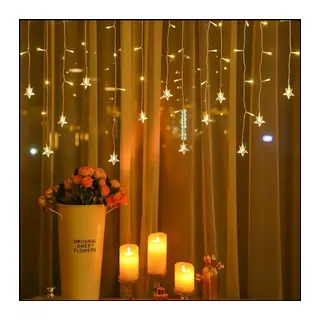 Yıldız 4m 96 Led 19 Saçak 40-50-60cm Gün Işığı Yıldız Boyutu:7cm