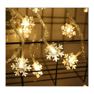 Kar Tanesi 5m 28 Led Gün Işığı Kar Tanesi:4cm Pilli 2 Kademeli