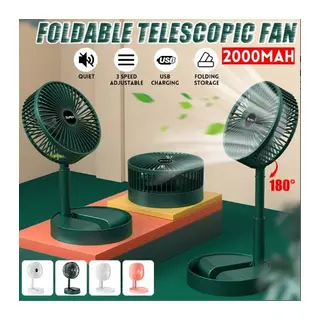 Katlanır Teleskopik Zemin Fanı Yaz Sessiz Öğrenci Masaüstü Fan Usb Şarj Edilebilir Taşınabilir Ev Mini Hava Soğutucu